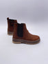 Pinocchio P1659 chelsea boots met rits donker bruin nubuck
